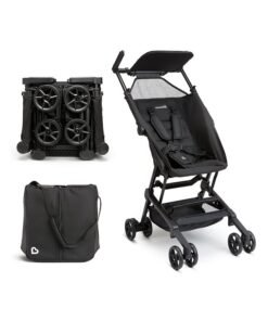 Munchkin Sparrow Ultra Compact Lightweight Travel Stroller For Infants and Toddlers – Black