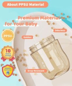 Alternative view of SUPERMAMA PPSU Baby Sippy Cup Boys and Girls Toddler Straw Cups Kids Water Bottle Spill Proof for School Outdoor Or Indoor BPA Free Easy To Hold 266ml