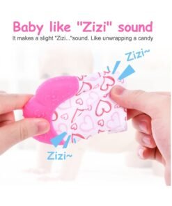 Beauenty 2 Pack Teething Mittens for Baby, Baby Teething Set, Teething Glove, Infant Soothing Pain Relief Mitt Baby Teether Mits for Baby（Rose Red） - Image 3
