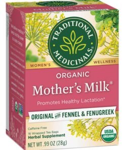 Traditional Medicinals Organic Mother's Milk, Promotes Healthy Lactation, Fennel & Fenugreek, Caffeine Free, 16 Tea Bags