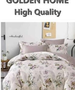 GOLDEN HOME 6 Piece King/Queen/Single size, floral pattern duvet cover set. set includes 1 Comforter Cover, 1 Fitted Bedsheet, 4 Pillowcases