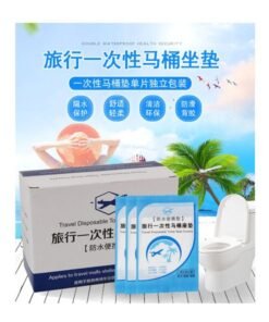 Home Concept 50-Piece Disposable Toilet Seat Cover Set Clear