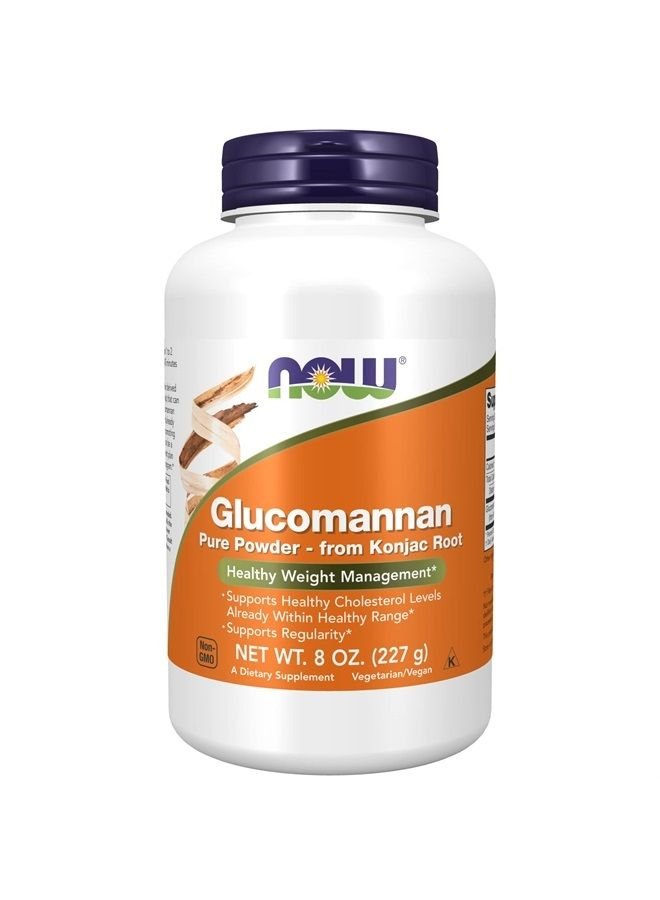 now Supplements, Glucomannan (Amorphophallus konjac) Pure Powder, Supports Regularity*, Healthy Weight Management*, 8-Ounce