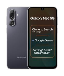 Samsung Galaxy M36 5G (Black) | 6GB+128GB | 7.7mm Slim | Gorilla Glass Victus+ | Circle to Search | Google Gemini | 50MP OIS AI Camera | Nightography | Indian Version Unlocked Worldwide