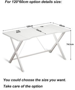Alternative view of FAMAPY Gaming Table 100x54.5x75cm,Small Office Desk with Cable Hole, Compact  Gaming Desk,Carbon Fiber  PC Workstations