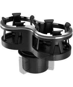 HOOKOR 2 in 1 Large Car Cup Holder Extender Adapter with Adjustable Base, Wider Diameter, Universal Car Cup Holder and Organizer for Snack Bottles Cups Drinks New Upgraded