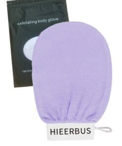 HieerBus Deep Exfoliating Glove, Korean Loofah for Shower Cleaning and Exfoliating The Skin ,Body Scrubber Loofah Sponge for Dead Skin Remover Making Moroccan Bath at Home Purple