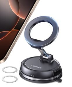 Ugreen Car Phone Holder for Magsafe 36KG Strongest Suction And 2500gf Strongest Magnetic 360° Adjustable Car Phone Mount, Phone Holders for Your Car for iPhone16/15/14/13 Series, Android and All Smartphones -