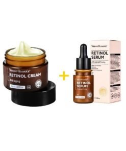 Vibrant Glamour Effective Anti Aging Retinol Cream and Serum Combo Face Cream Collagen Anti Aging Collagen Firming Serum Anti wrinkle Cream Skin Tightening Lifting Hydrating Cream and Serum Combo