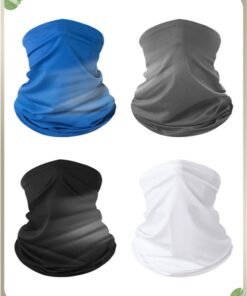 Wish Plus 4-Piece Sun Protection Face Mask Set-Scarf/Mask 12 In 1 Breathable Face Mask For Men &Women, Suitable For Summer Cycling, Running And Walking