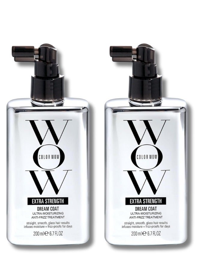 Color Wow Dream Coat Extra Strength Spray, 200ml (Pack of 2) – Moisturizing Frizz Control for Coarse Hair Hairspray