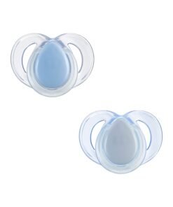 tommee tippee Night Time Glow in the Dark Soothers, Symmetrical Orthodontic Design, BPA-Free Silicone, 6-18 Months, Pack of 2 Dummies, Assorted