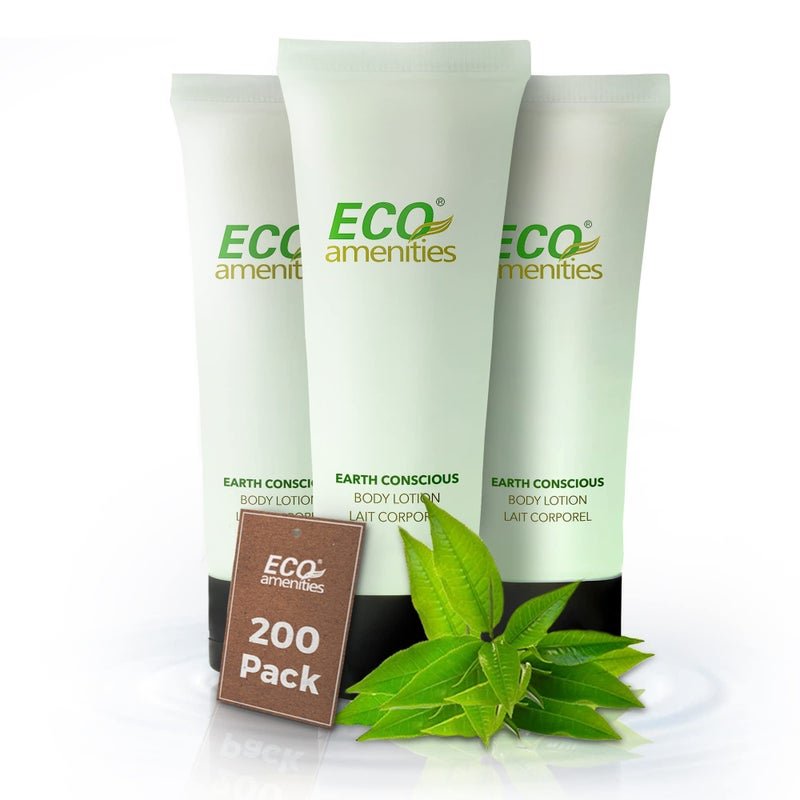ECO amenities Travel Size Lotion Bulk 200 Pack 30ml 1 fl oz Tubes Delight Guests with Refreshing Mini Hand Lotion Travel Size Toiletries Individually Packed for AirBnBs Hotels Gyms Spas