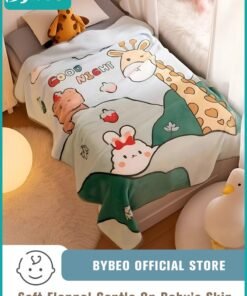 Bybeo Baby Blanket, Toddler Summer Blanket for Air-conditioned Room, Flannel Fuzzy Kids Blanket for Couch, Sofa, Bedroom and Kindergarten, Lightweight and Super Soft, 140*100CM
