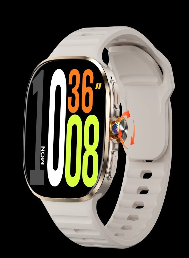 AROAQ M99 Smartwatch 4G SIM Card Android 10 Watch 2.4‘’ AMOLED Ultra Screen 2100mAh GPS WIFI NFC Smart Watches for Men-Black(3GB, 32GB)