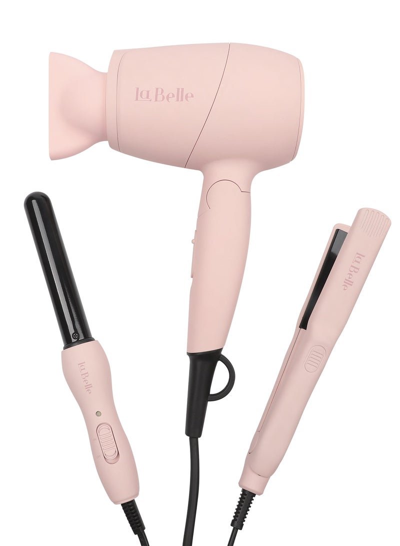 la belle Mini Hair Styling Set Pink