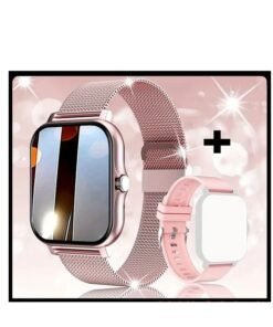 AROAQ Smart Watch, PinkSemilan Waterproof Fitness Tracker Watch, Bluetooth Calls Digital Smartwatch, Large Display Wristwatch Watches For Men And Womwn