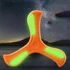 Boomerang Easy to Throw Three-leaf Cross Colorful Soft Foam Design (Orange)