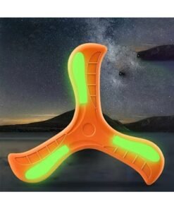 Boomerang Easy to Throw Three-leaf Cross Colorful Soft Foam Design (Orange)