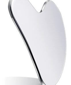 MOSH Stainless Steel Gua Sha Tool Facial Gua Sha Tool Tighten Skin Care Tools Massage Beauty Tool for Body Eyes Neck Massager with Travel Pouch (Heart model)