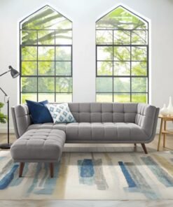 Modern Style 88.8'' Upholstered Simon Sofa with Ottoman