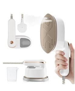 Necomi Mini Steam Iron, Travel Clothes Steam Iron , 1100W Portable Handheld Steamer Support Wet and Dry Ironing, 3 Speed Adjustment for Home and Travel Ironing
