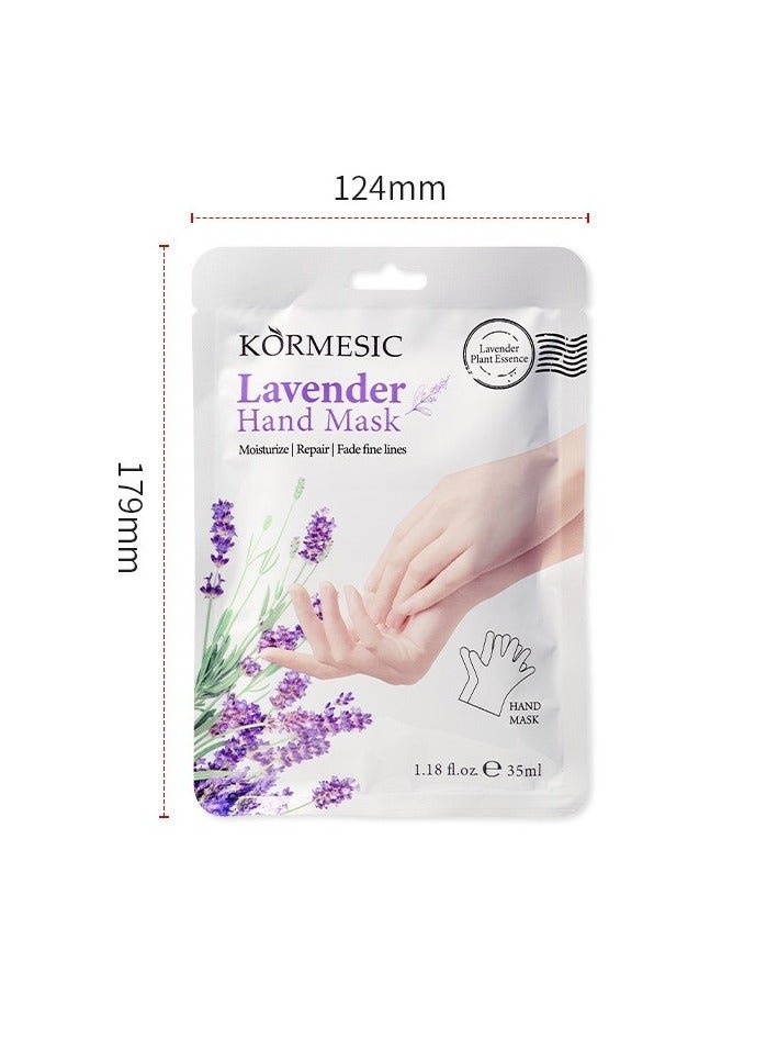 Kormesic 5 Pairs Lavender Hand Masks - 35ml/Pair Relaxing & Soothing Hand Treatment