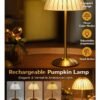 ARNOTEC Portable LED Touch Table Lamp – USB Rechargeable, 3 Color Modes, Dimmable Gold Desk Light
