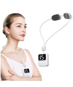 SYOSI Smart Neck Massager, Hanging Necklace Massager, Portable Massager Shoulder Relieve Cervical Spondylosis USB Charging for Travel Office 3 Temperature 4 Modes 15 Levels