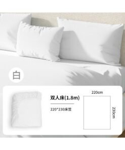 Disposable Bedding Set for Travel and Hotels [white] double fitted sheet independent bag