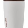 Owala SmoothSip Slider Insulated Stainless Steel Coffee Tumbler, Reusable Iced Coffee Cup, Hot Coffee Travel Mug, BPA Free 12 oz, Tan/White (Vanilla Bean)