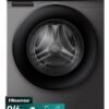 Hisense 9/6KG Front Loading Wash & Dryer WD3S9043BT, Energy Monitorning, Smart Assist, Steam Wash, Auto Wash, Big LED Display, Wash&Dry 60', Jet Wash, Quick Wash+, Hygiene Guard WD3S9043BT Titanium Gray