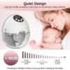 Jccgoo Wearable Breast Pump - Hands Free Breast Pumps with 4 Modes 12 Levels, Automatic Voice Prompts, LED Display with 4 Modes &12 Levels, Memory Function, White