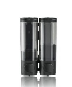 2-Chamber Soap Dispensers Wall Mount Commercial Dispenser Manual Hand Shampoo Shower Gel Lotion Container with  Home Bath Kitchen