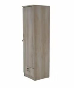 ALWASIT HOME 1 Door Wooden Wardrobe Cabinet Cupboard With Drawer Lock Keys