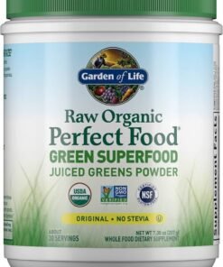 Garden of Life Raw Organic Perfect Food Green Superfood Juiced Greens Powder ( Original - No Stevia ) 30 Servings - ( 207 g)