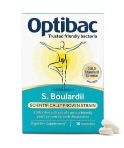 Optibac Probiotics Saccharomyces Boulardii Vegan Scientifically Proven Digestive Probiotic Supplement 5 Billion Cfu 16 Capsules
