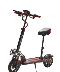 Crony V10 Big LED Display 1200W Motor E-Scooter, 48V 12AH Battery,40km Max Long Range, 10” Off-Road Rubber Tires, Dual Disc Brakes, Front & Rear Suspension, Foldable Aluminum Frame,Triple LED Base+Headlights,Electric Scooter for Adults/Teens with Seat, Heavy Duty 265 lbs Load Capacity, Fast Urban Commuter E-Skateboard for Teens and Adults, E-bike with Solid Tires and Easy Folding Design, Motorized Scooter,Perfect Scooter for Outdoor Adventures, Red