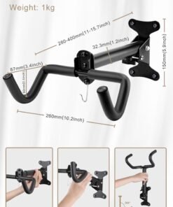 HomarKet Adjustable Bicycle Wall Mount Hook MTB Road Bike Rack Wall Hanger Hooks Holder for Garage Indoor Bike Storage Repair Stand - Image 4