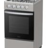 Midea 50x55cm Freestanding Cooker, Full Gas Cooking Range With 4 Burners, Manual Ignition And Full Safety MFO-MG20TE-OL Silver