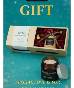 ARNOTEC Scented Candle Gift Set – Natural Soy Wax Candle with Artificial Rose Flower, Elegant Aromatherapy Gift for Wedding, Valentine’s Day, Christmas, Mother’s Day, Anniversary & Birthday Gifts for Women