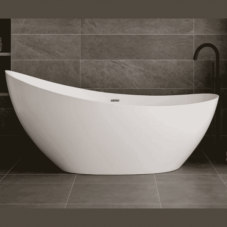 Freestanding bathtub albanyw glossy white E6161780 170x80x80cm