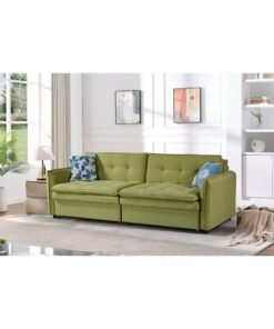 MAF furniture MAF Sofa Cum Bed With Cushions Storage Space Convertible Living Room Furniture MAF-S508 Green