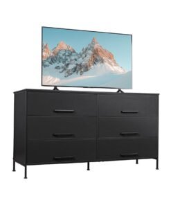 keke Dressing Storage  Model with 6 Drawers For Home inside Room 59.8" inch Black Color