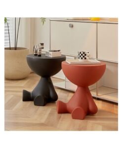 Alternative view of XiuWoo Round Side Table, Sofa Side Table with Storage, Accent Cabinet Night Stand, Vintage Small Round End Table, Bedside Table, End Tables Living Room for Bedroom, Entryway, Hallway, Black