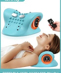 LENND 2025 Rechargeable Portable Neck Massager Pillow3-in-1 Shiatsu Neck & Back Massager with Remote Control - Heat/Vibration/Deep Tissue Modes, Portable for Car/Office/Home, USB-C Rechargeable ﻿