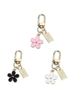 FengSVMA 3 Pack Flower Keychains for Women Flower Handbag Charms Enameled Keychain, Cute Accessories for Girl's Backpack, Car Key, Handbag, Purse