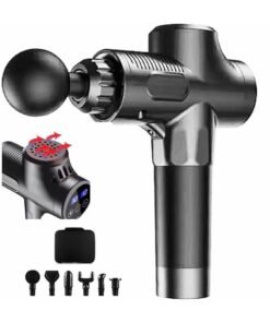 Deep Tissue Massage Gun – 6 Massage Heads, 30 Speed Levels – Neck, Back, Shoulders, Arms, Waist, Thighs & Legs – Full Body Muscle Relaxation
