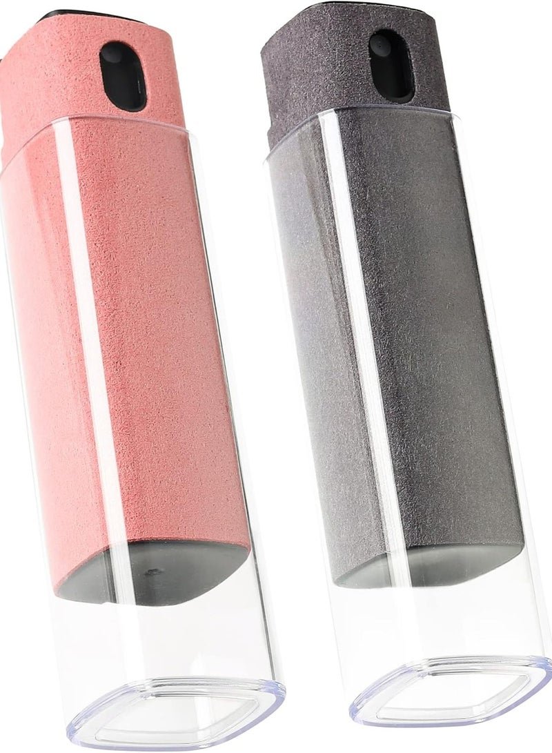 HALAMODO Touchscreen Screen Cleaner Kit 2 Pcs, Car Screen Cleaner Excluding liquids, Two in One Spray and Microfiber Cloth(Grey&Pink)