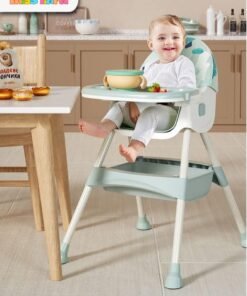 Alternative view of MissTiara Baby Dining Chair Height Adjustable Baby High Chair Multifunctional Baby Chair with Wheels and Foldable Meal Tray for Feeding Eating and Playing 0-6Y Babies and Toddlers Rocking Horse